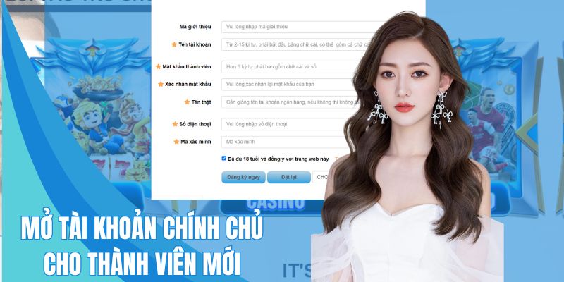 OK9 mở tài khoản chính chủ cho thành viên mới